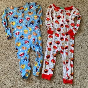 Paw Patrol and Elmo Footless Jammies